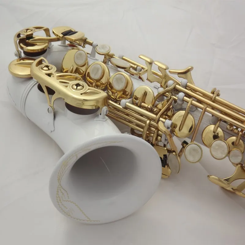 Сопрано саксофон Bb изогнутый альтовый высокой F # чехол Медь моделирование