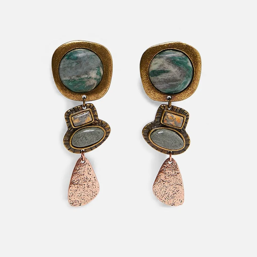 Винтажные серьги Girlgo za разноцветные висячие подвески для женщин модные Висячие