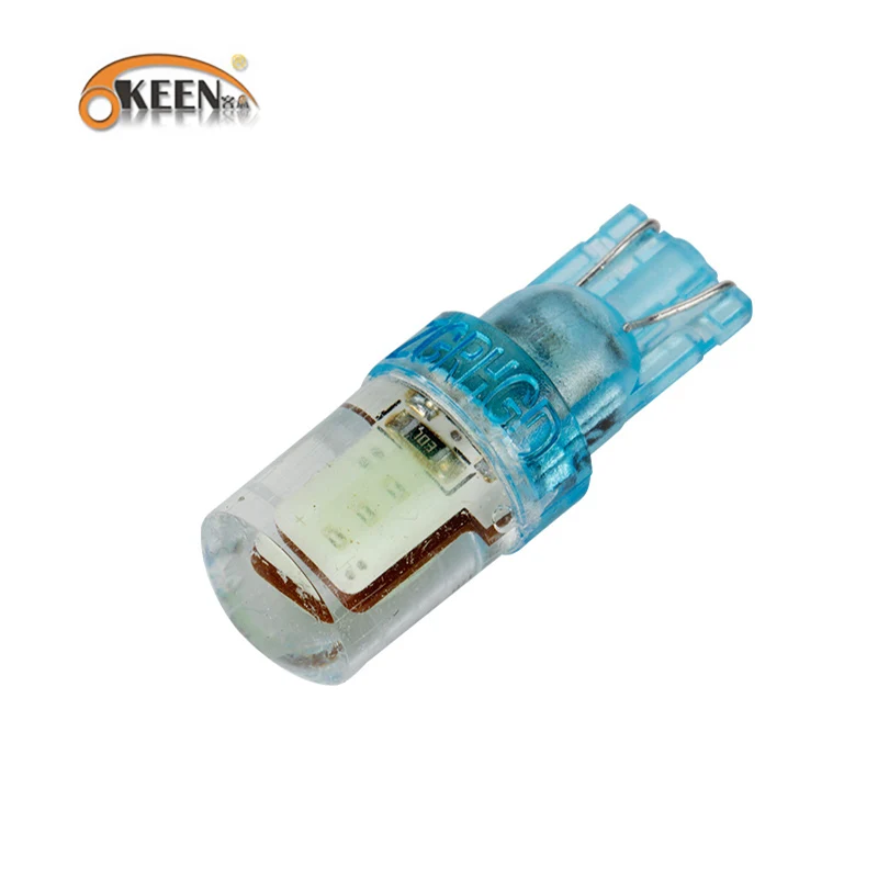 OKEEN 10 шт. силикон 12 в led t10 COB 6smd белый/красный/синий/зеленый/янтарный/светло голубой