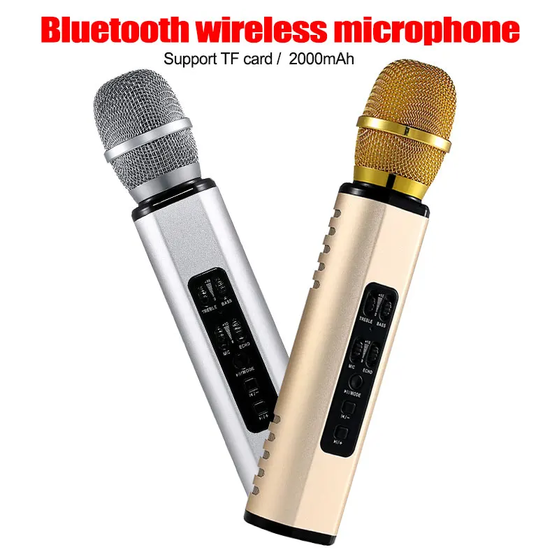 

Karaoke Microphone Wireless Professional Vhf Amplifie Stereo Handheld Mic for Audio Studio Vocal Rrecording PC KTV Microphones