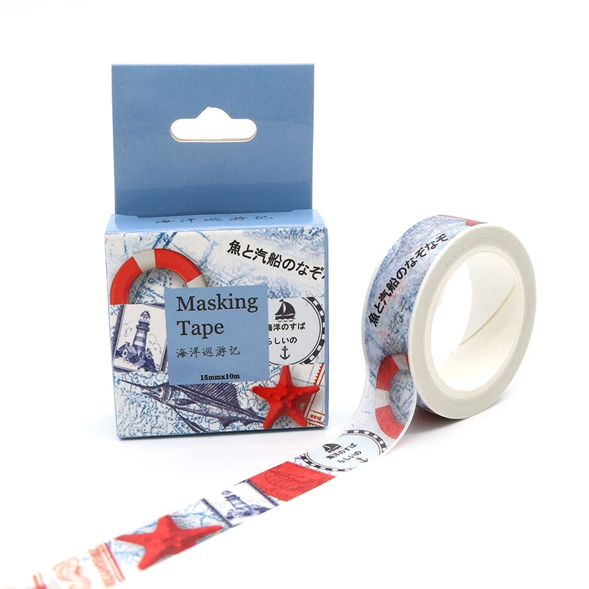 Коробка посылка круиз океан лента Washi клейкой ленты декоративные Скрапбукинг