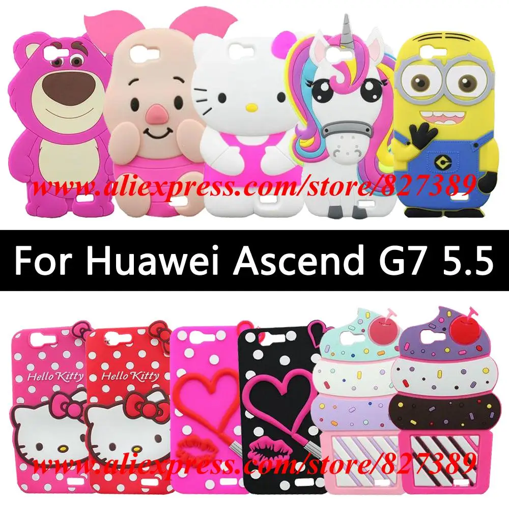 Для Huawei Ascend G7 Случае Новый Продукт Кулон Губ Сердце Любовь мягкий Силиконовый