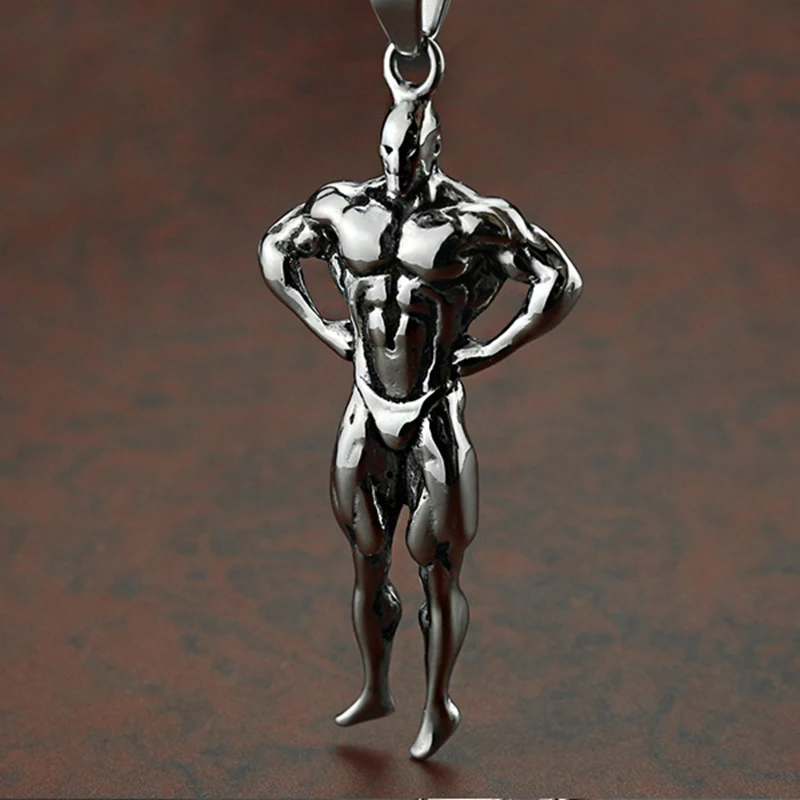 Wholesale Hercules Muscle Men Necklace Bodybuilding Pendant Aerobics Olympics Sports Meet Jewelry free ship 12pcs/lot | Украшения и