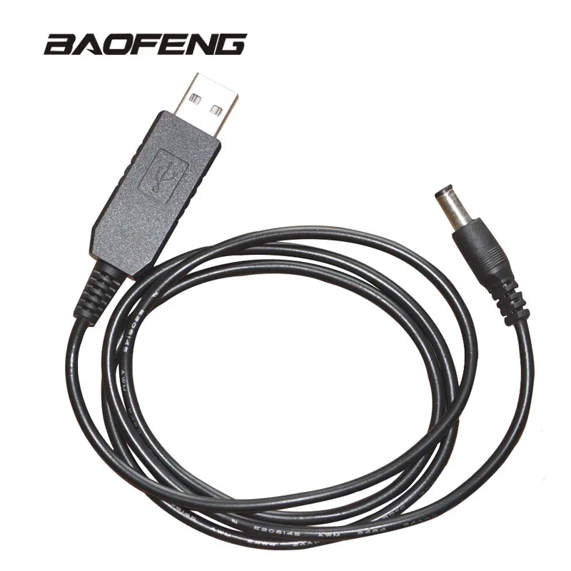 Портативная рация Baofeng USB зарядный кабель повышающий напряжение 5 В до 9 в для UV5R UV82 радиостанция CB зарядки|walkie