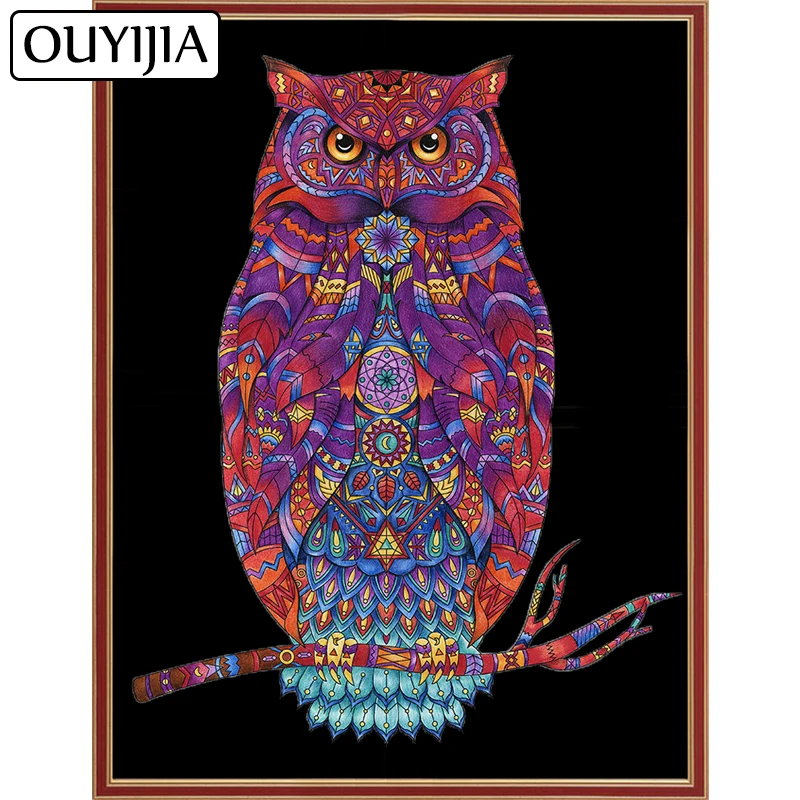 OUYIJIA 5D DIY искусство сова животные алмазная живопись квадратная масляная вышивка