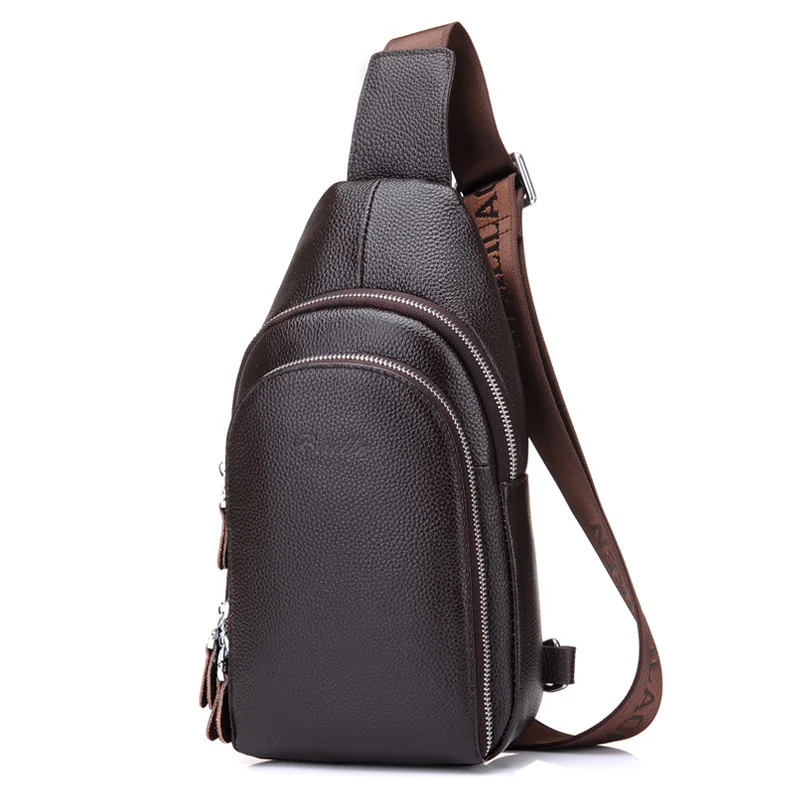 Новая мода маленькая сумка через плечо нагрудная мужская кожаная Bolsa masculina pequena