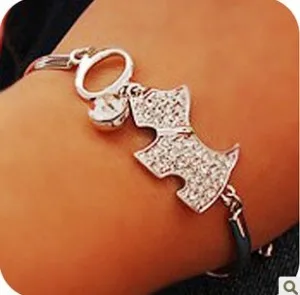 B023 очаровательные браслеты с кристаллами для собак подобными женщин ювелирные