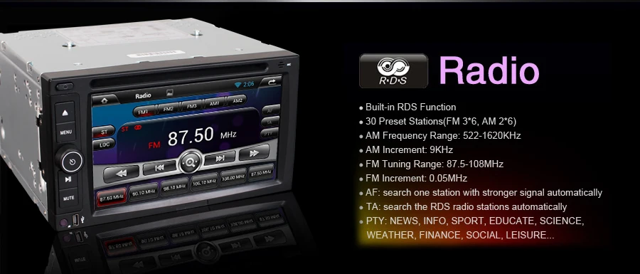 Универсальный автомобильный DVD плеер на Android GPS 8 1 четырехъядерный процессор 6 2