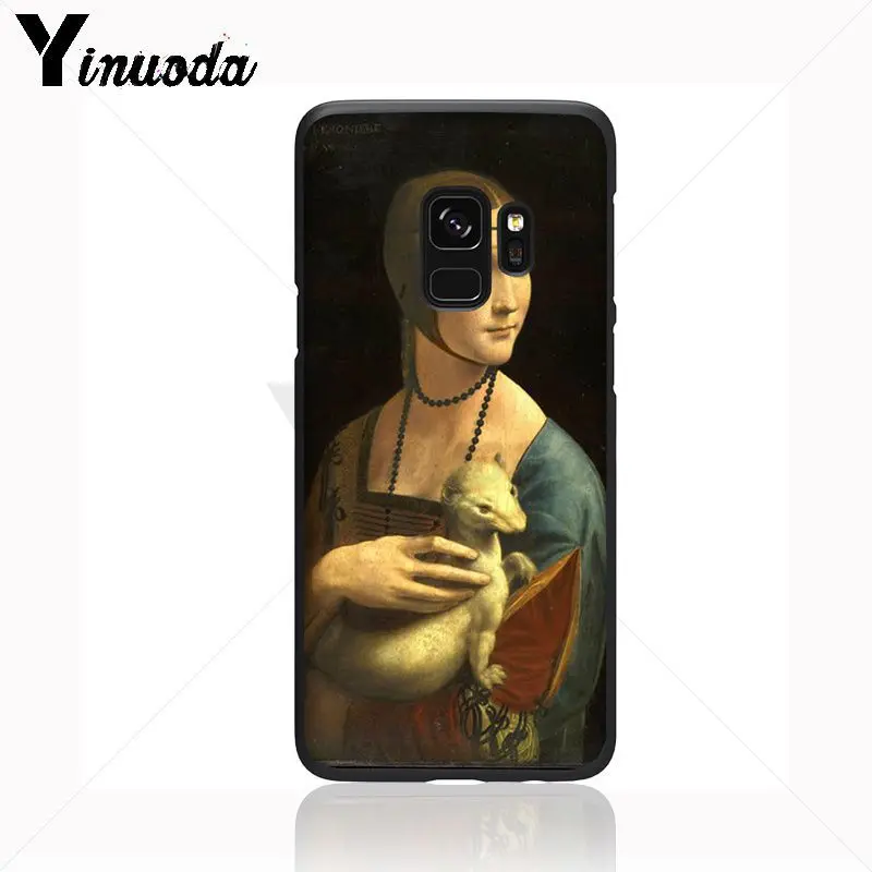 Чехол для телефона Yinuoda Leonardo da Vinci Mona Lisa Pat Cat Van Gogh чехлы Samsung Galaxy s9 s8 plus note 8 note9 s7 note5 |