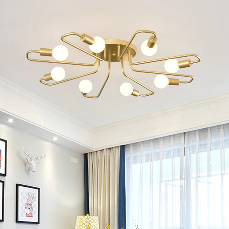 Retro Industrial Loft Nordic Pipe Wrought Iron Ceiling Light Lamp for Home Decor Restaurant Dinning Cafe Bar Room | Лампы и освещение