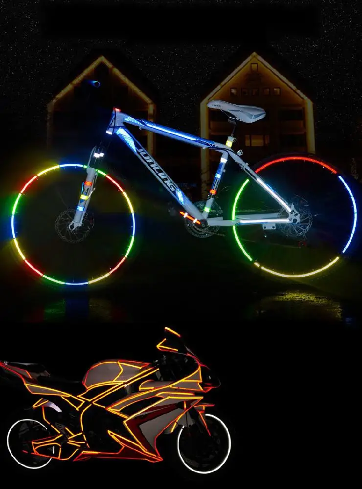 Светоотражающие наклейки для велосипеда и автомобиля LumiParty на весь корпус
