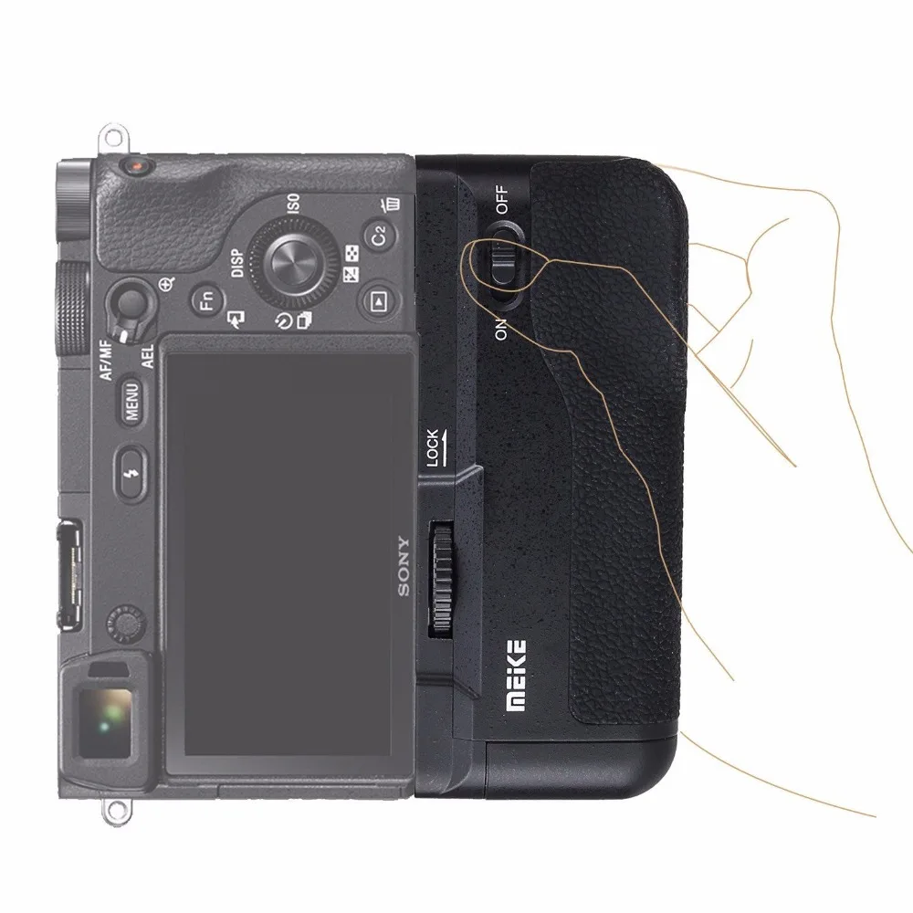 Ручка Meike для камеры Sony A6400 A6300 A6100 A6000 вертикальная многофункциональная с