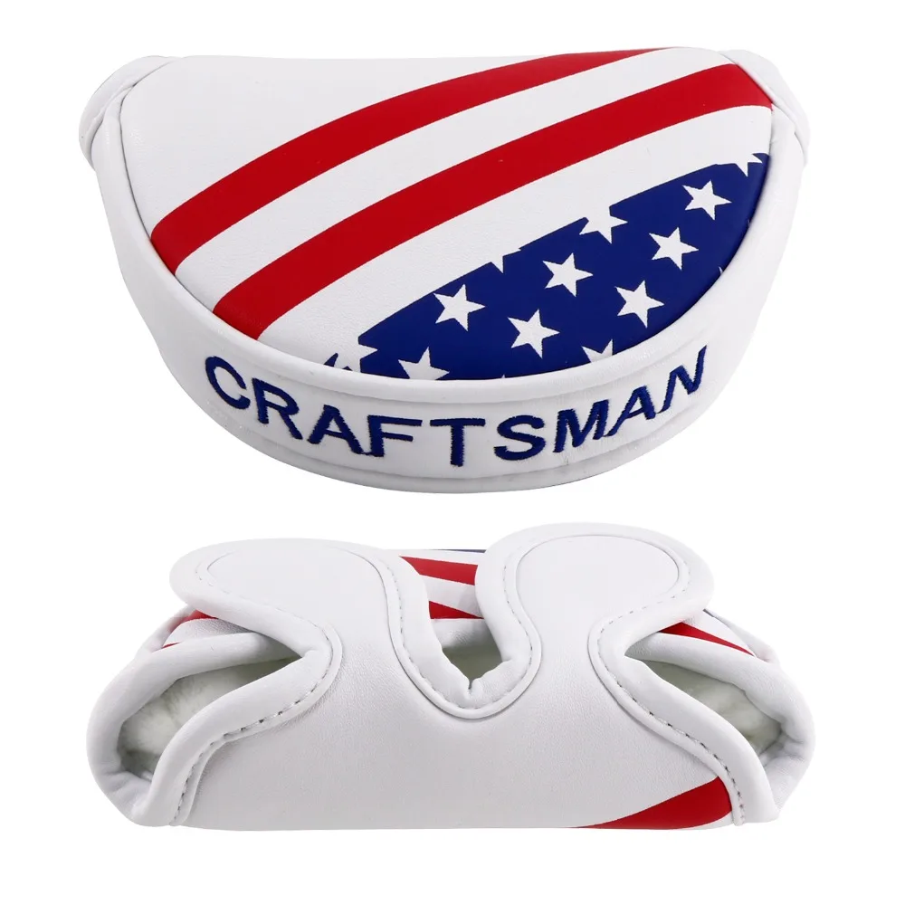 Craftsman Golf Stars and Stripes USA AMERICA FLAG Mid Mallet Putter Cover Half головной убор с магнитной