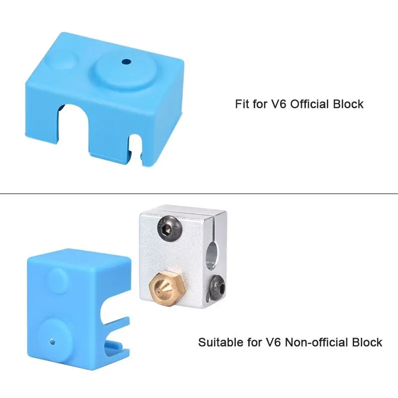 

1/3 PCS 3D Printer Parts V6 Silicone Socks Fit to V6 Block Bowden/Direct Extruder Heater Block J-head 1.75/3.0mm RepRap Hotend