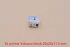 Печатающая головка Volvano для экструдера 3d принтера, 20x20x алюминиевый нагревательный блок мм, 11,5, 1 шт.
