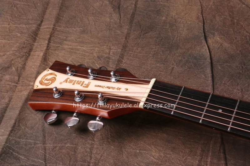41 &quotCutaway электрическая акустическая гитара Spruce Top/Wanut Body guitarra с жестким корпусом