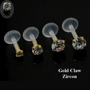 Ушной Хрящ из циркона, 1 шт., гибкий, из биопластика, губная помада Монро, ювелирные изделия кольцо для пирсинга, 16 г