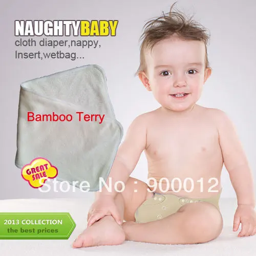 Bamboo Terry Inserts New High Quality Absorption Bamboo Terry (4 layers) 36*14cm Cloth Diapers Pads Inserts nappy 150 pcs