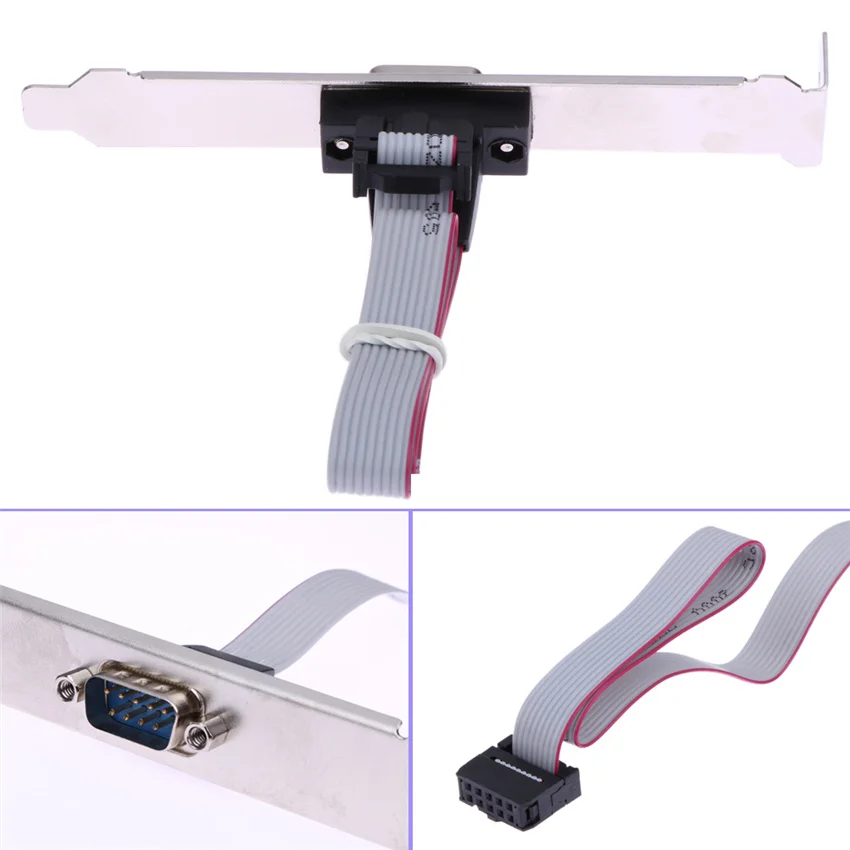 Материнская плата RS232 DB9 Pin Com порт ленточный последовательный кабель соединитель