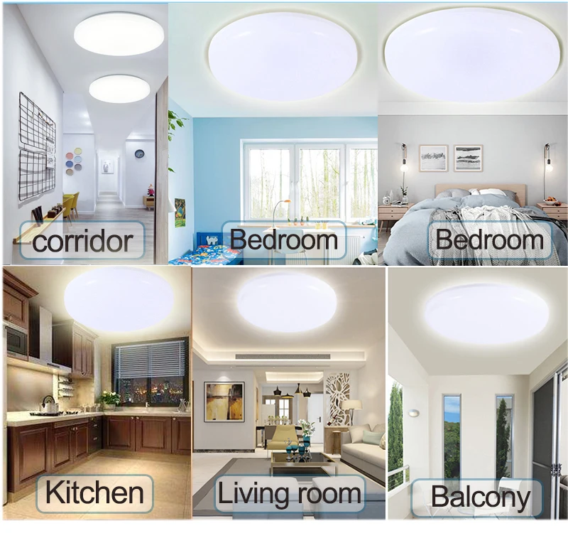 UFO LED Ceiling Lights 15W 20W 30W 50W Thin Ceiling Lamp Lights Fixture Bedroom Kitchen indoor Lighting 220V