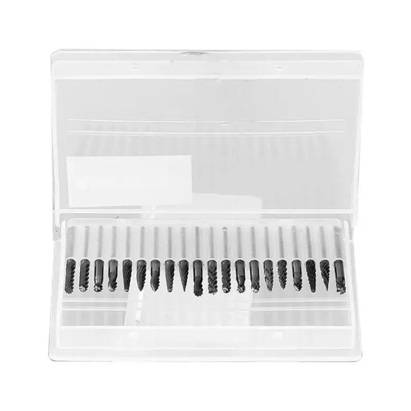 20 шт./компл. карбидный вращающийся напильник Вольфрам Сталь Шлифовальная головка 3 мм хвостовик фрезы для резки резьбы по дереву гравировочные Биты
