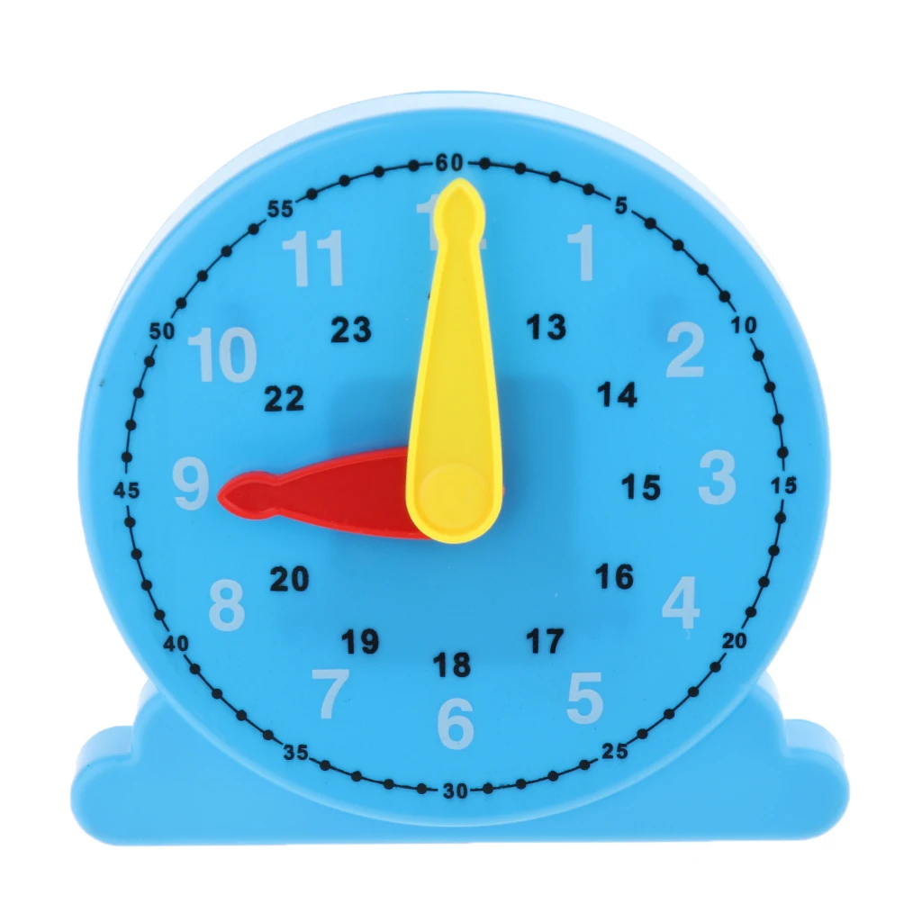 Забавные Обучающие часы время игрушечные с ручками ясные пластины циферблатом