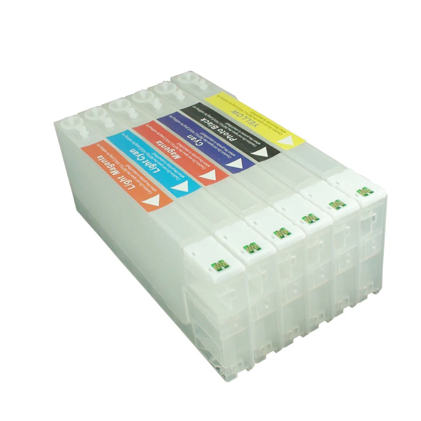 

T7811-7816 6color 280ml Refillable cartridges with one time chips for Fuji DX100