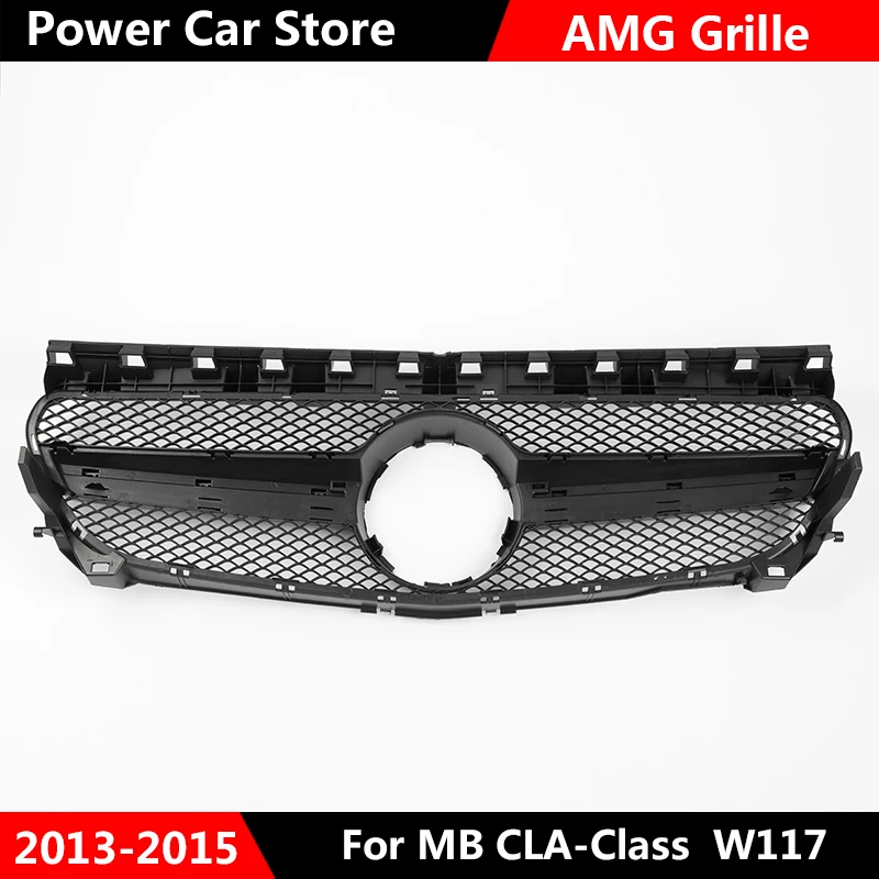 Для CLA class W117 CLA200 CLA250 CLA45 AMG стиль Серебряный/глянцевый черный гриль 2013-2015 до facelift