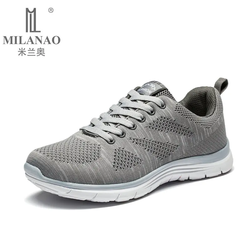 2019 MILANAO новые мужские летние повседневные Flyknit Racer прогулочные туфли для мужчин и
