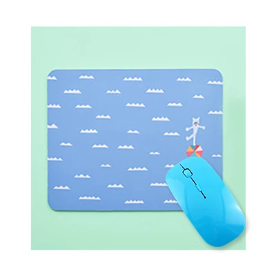 Blue Беспроводной игровой коврик для мыши, комбо, ультра тонкий USB 2,4G приемник, мышь, элегантный милый коврик для мыши, комбо для работы, игровой подарок - Цвет: Blue