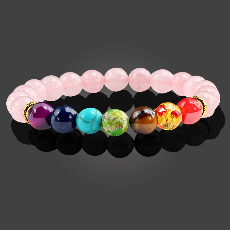 Модные браслеты из лавового камня для женщин и мужчин 7 чакр браслет лечебные