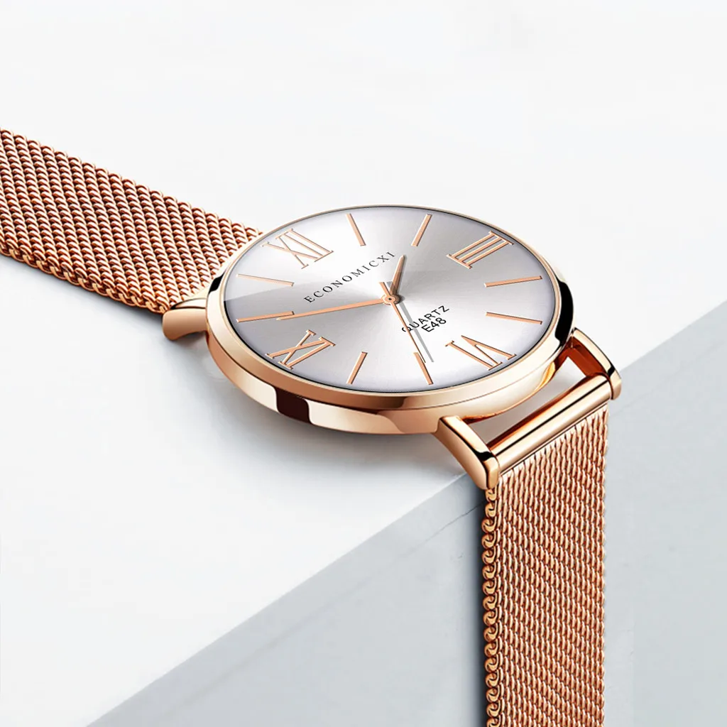 Reloj Mujer Fashion Women Watches Top Luxury Brand rose gold Female Clocks Mesh Steel Classic Lady Watch Dress Business Clock A5 | Наручные