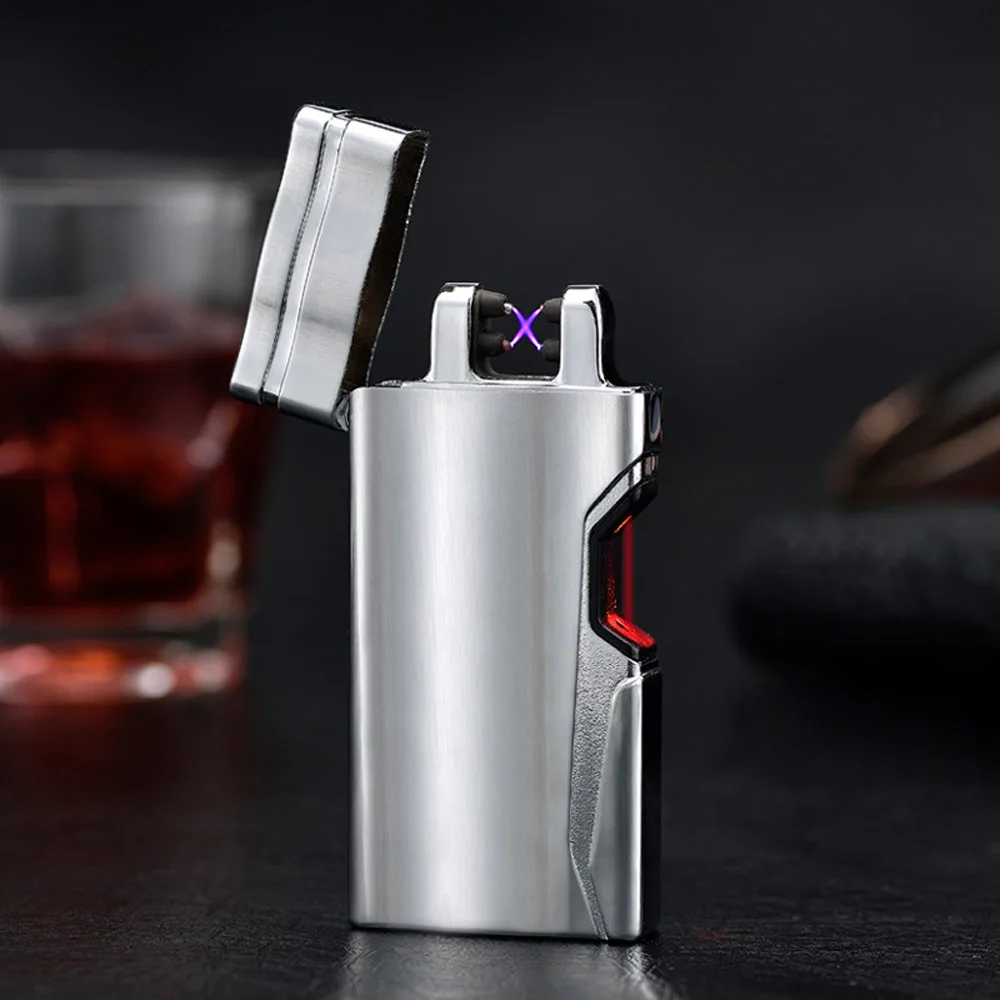 

Double Pulsed Arc Lighter Infrared laser induction USB Cigarette Plasma Lighters Electronic cigar Windproof encendedor isqueiro