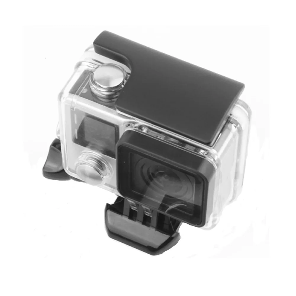 Пластиковый зажим с пряжкой для GoPro Hero 4/3 + черный серебристый защитный чехол|case for
