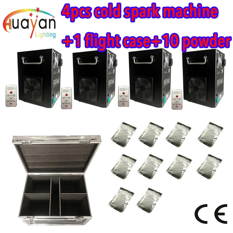 Бесплатная доставка 4 шт холодная искра машина для свадьбы много с футляром