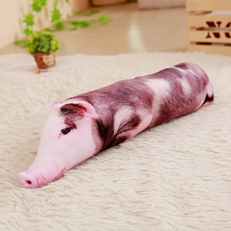 as photo Милый творческий 3D имитация свиньи подушку кукла, плюшевая кукла& яркие мягкие игрушки домашний объятия детские 50/70 см - Цвет: as photo