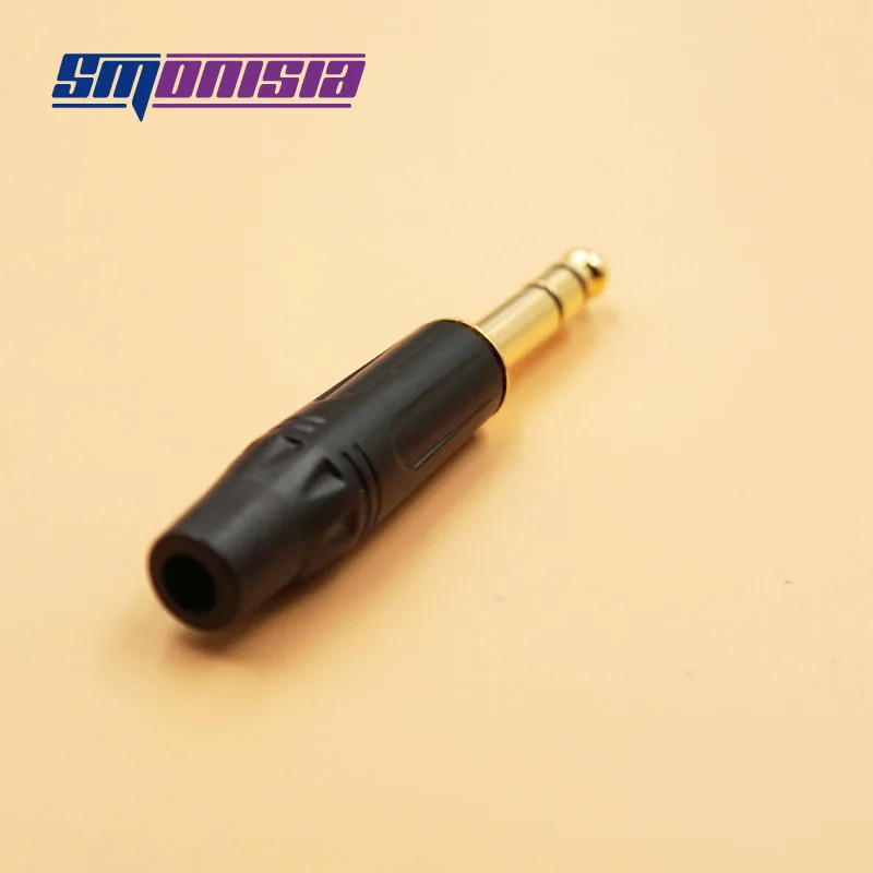 

Smonisia 10pcs 6.35 mm Stereo Audio Connector Male Plug Metal Amplifier Microphone Plug 6.5mm Plug
