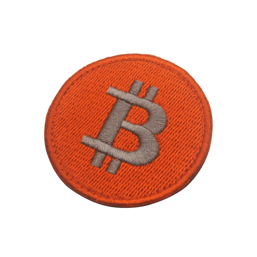 BTC Биткоин монета логотип патч вышивка аппликация коллекция тканевый значок | Дом