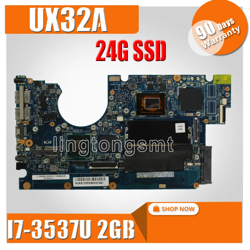 UX32A материнская плата для For Asus UX32V UX32VD ноутбука I7 3537U 2 Гб 90R NYOMB1900Y|Материнские