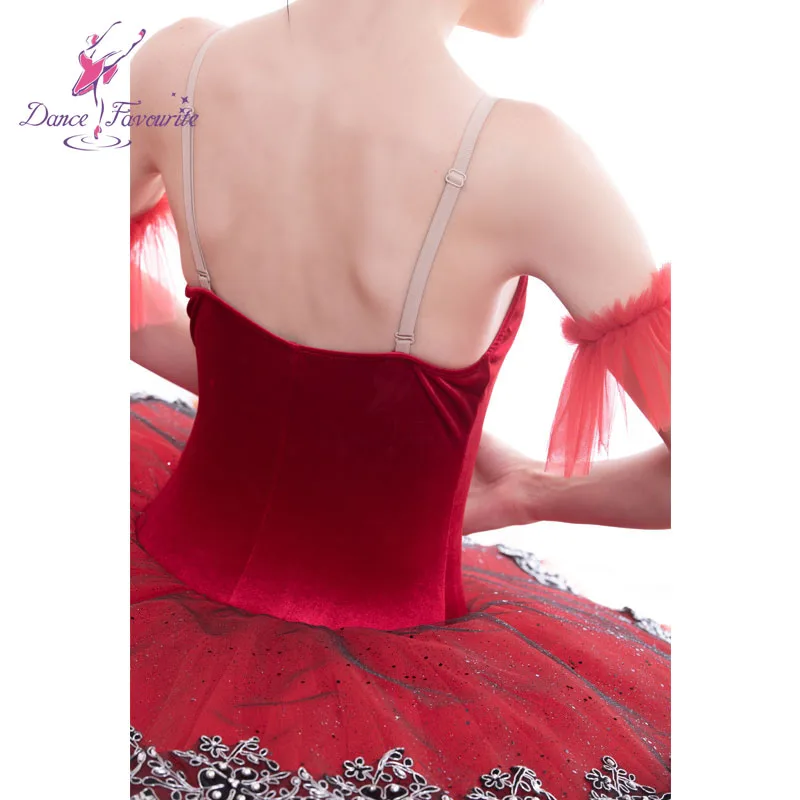 BLL046 Red Velvet Bodice Pre-professional ballet tutu women and Girl Stage ballet costumes tutu ballerina Tutu Ballerrinas Tutu