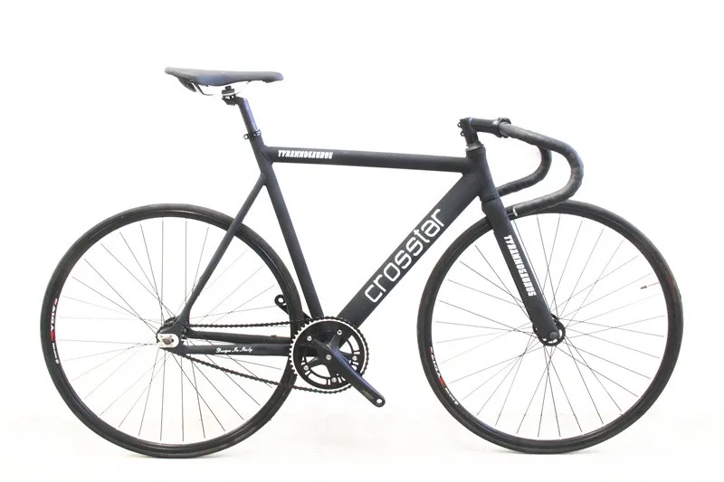 Matte black Велосипед с фиксированной передачей, городской трек, велосипед, Fixie, углеродное волокно, вилка, коммутируемый велосипед, 15 мм, обод, дорожный велосипед, Т2, рама, фикси, велосипед - Цвет: Matte black