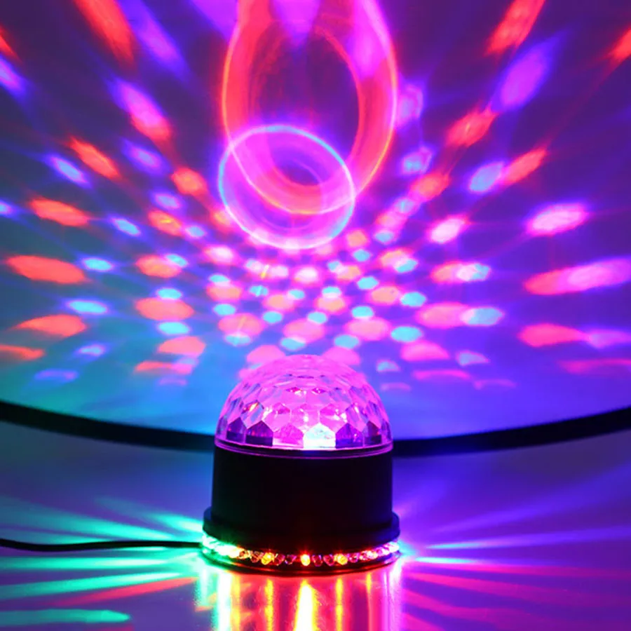 Светодиодный диско светильник RGB с голосовым управлением Хрустальный волшебный
