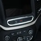 Для Jeep Cherokee KL 2014 2015 2016 2017 2018 ABS Хромированная Автомобильная центральная консоль Управление кнопка аварийной ситуации рамка для переключателей, крышка, накладка