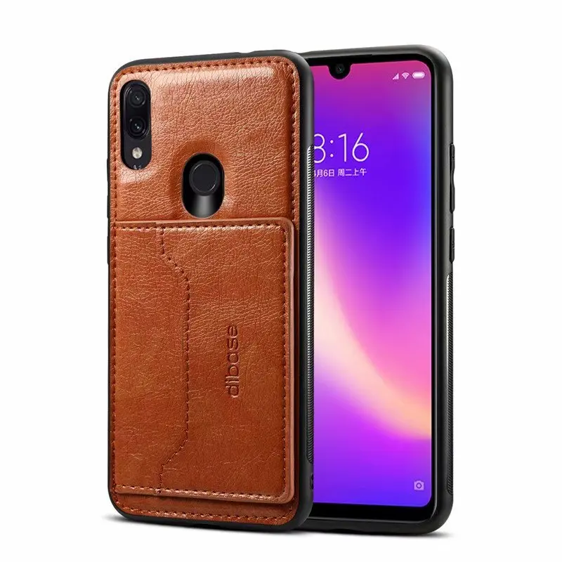 Чехол для Xiaomi Redmi 7 задняя крышка чехол Магнит искусственная кожа Слот Карт