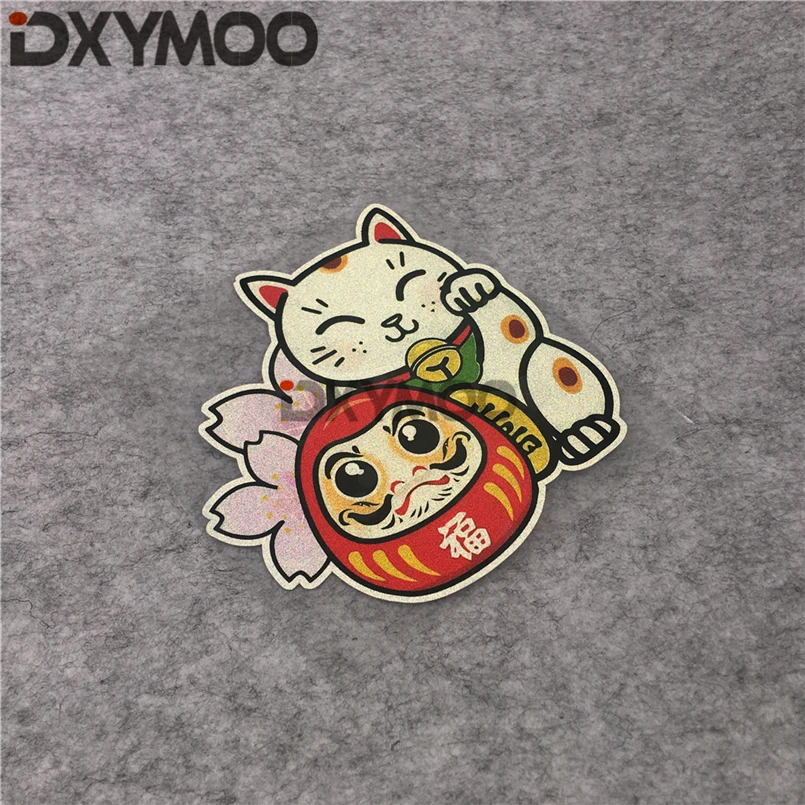 Мультяшная тележка на удачу интересные модные мотоциклетные наклейки японские