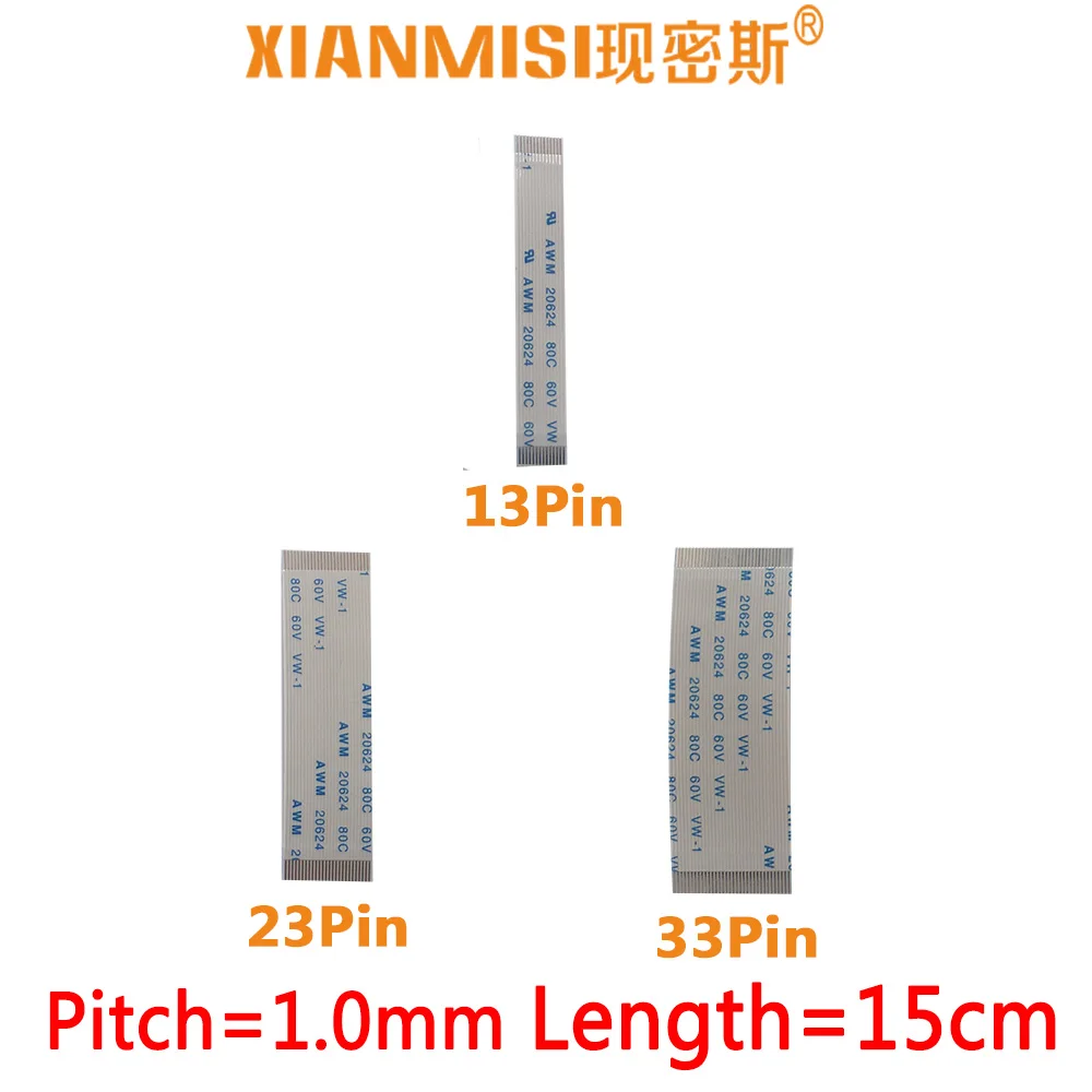 FFC FPC плоский гибкий кабель-удлинитель для 13Pin 23Pin 33Pin с одной стороны 1 0 мм Шаг AWM VW-1