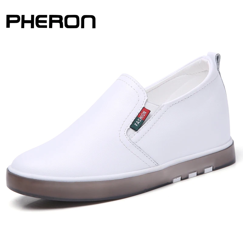 PHERON/женские кроссовки модная повседневная обувь на платформе из натуральной