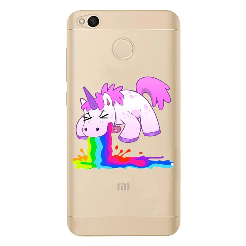 For Xiaomi Redmi 4X Note 4 4A 3 Cute TPU Colorful Soft Unicorn Painted Desig Cover Case Fundas Mi A1 ProD 321 |