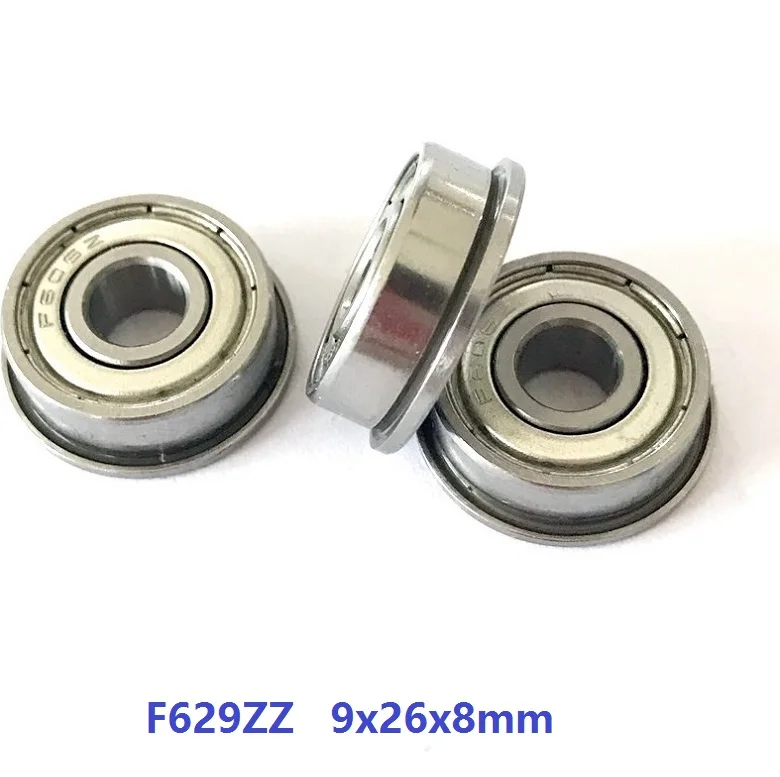 20 шт/50 шт/100 шт F629ZZ F629Z F629 Z ZZ 9x26x8 мм Мини Фланец глубокий шаровой подшипник 9*26*8