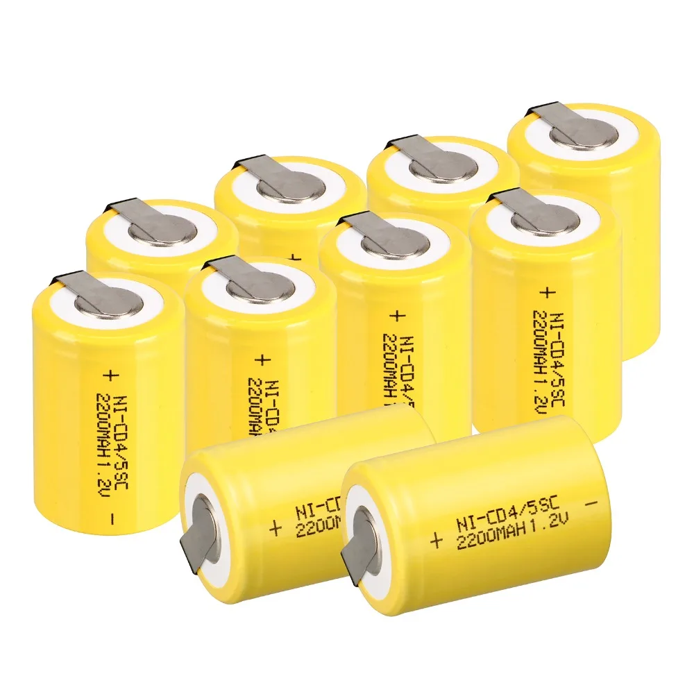 Аккумуляторные батареи Anmas Power 2 16 шт. 1 в 4/5 SC Sub C 2200 мАч Ni CD nicd желтого цвета с